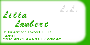 lilla lambert business card